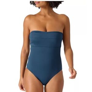 - NWT Tommy Bahama Palm Modern Bandeau One Piece Swimsuit, Navy, Swim, 10